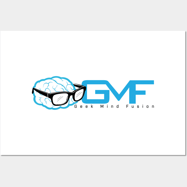 Geek Mind Fusion Logo Horizontal (Light Colors) Wall Art by GeekMindFusion